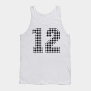 Plaid Number - 12 - Dark Tank Top